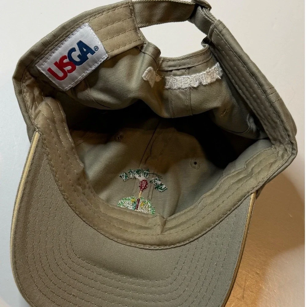 USGA 2013 US Open Merion Golf Hat Khaki Adjustable Strapback Dad Cap Mens